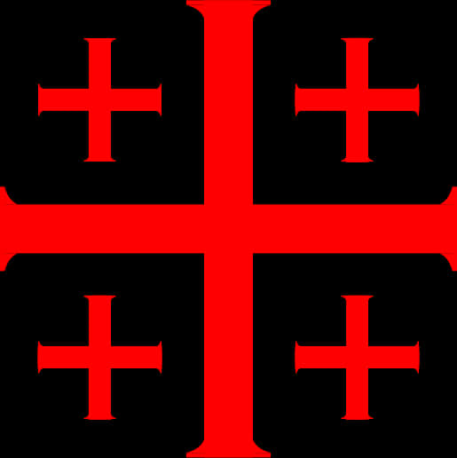 Redand Black Cross Design
