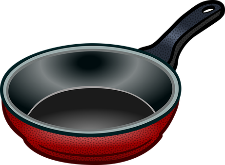 Redand Black Nonstick Frying Pan