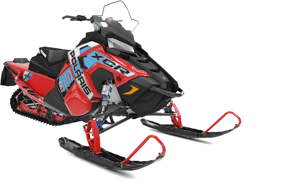 Redand Black Snowmobile Design