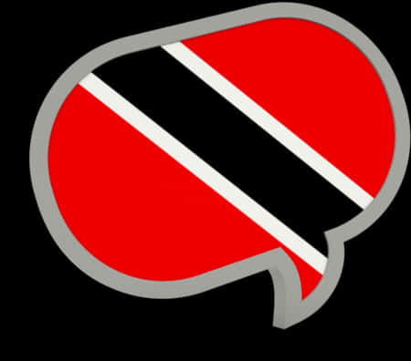 Redand Black Speech Bubble Icon