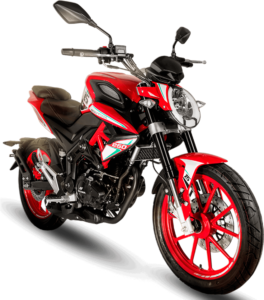 Redand Black Sports Motorcycle