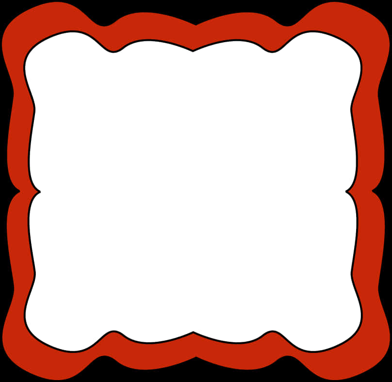 Redand Black Wavy Border Frame