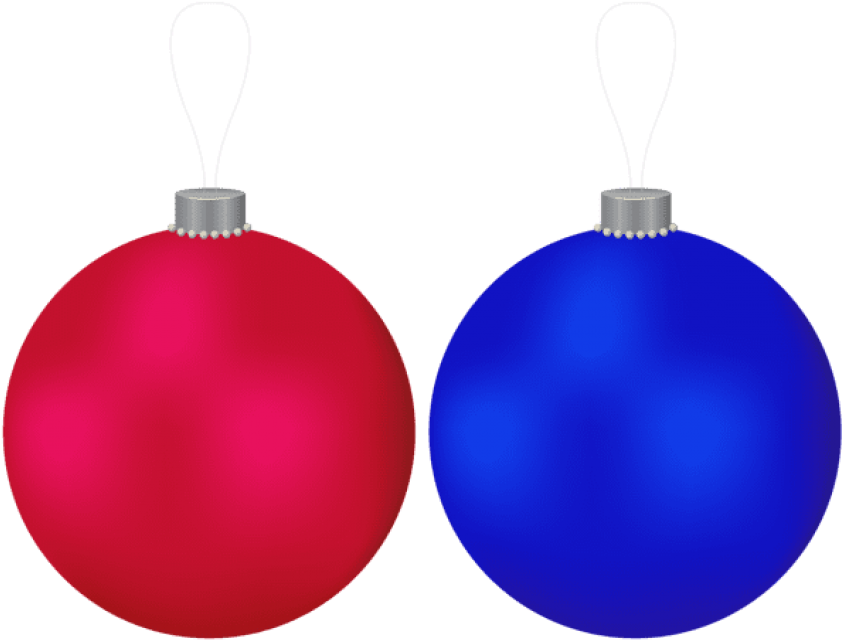 Redand Blue Christmas Baubles