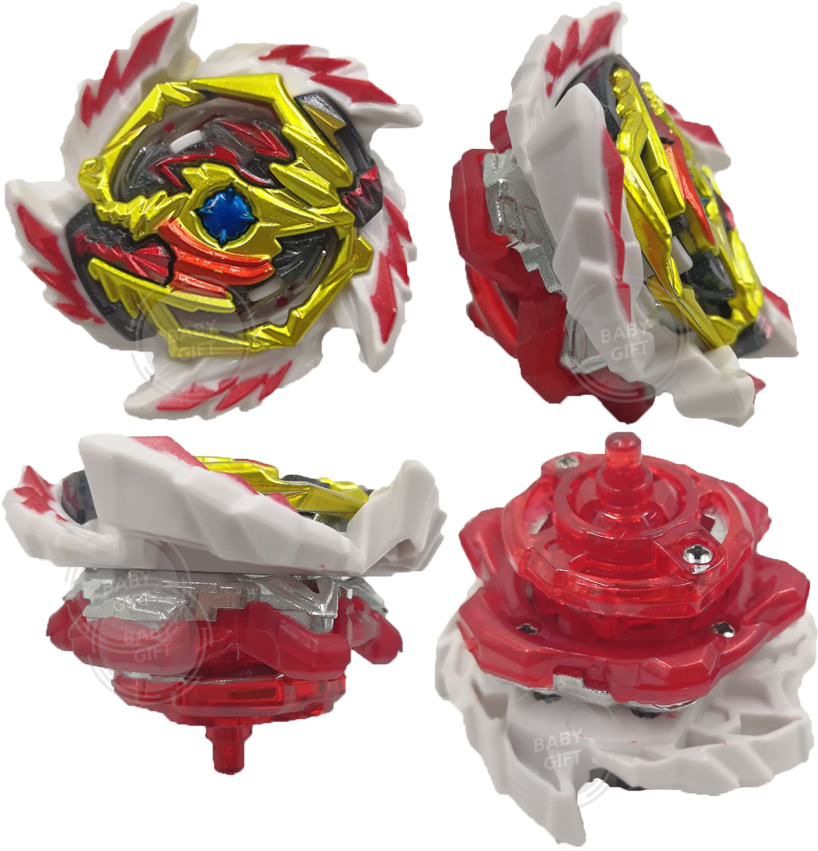 Redand Gold Beyblade Multiple Angles