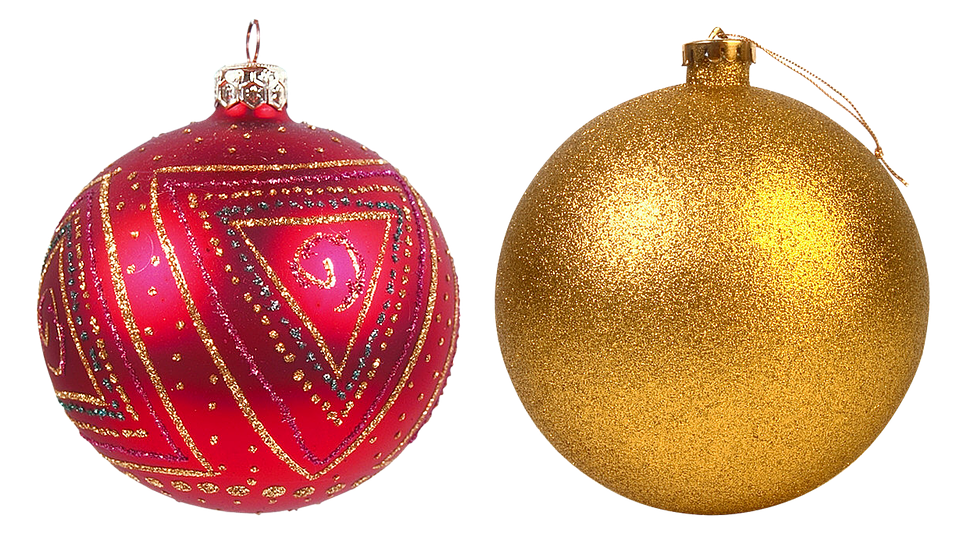 Redand Gold Christmas Baubles