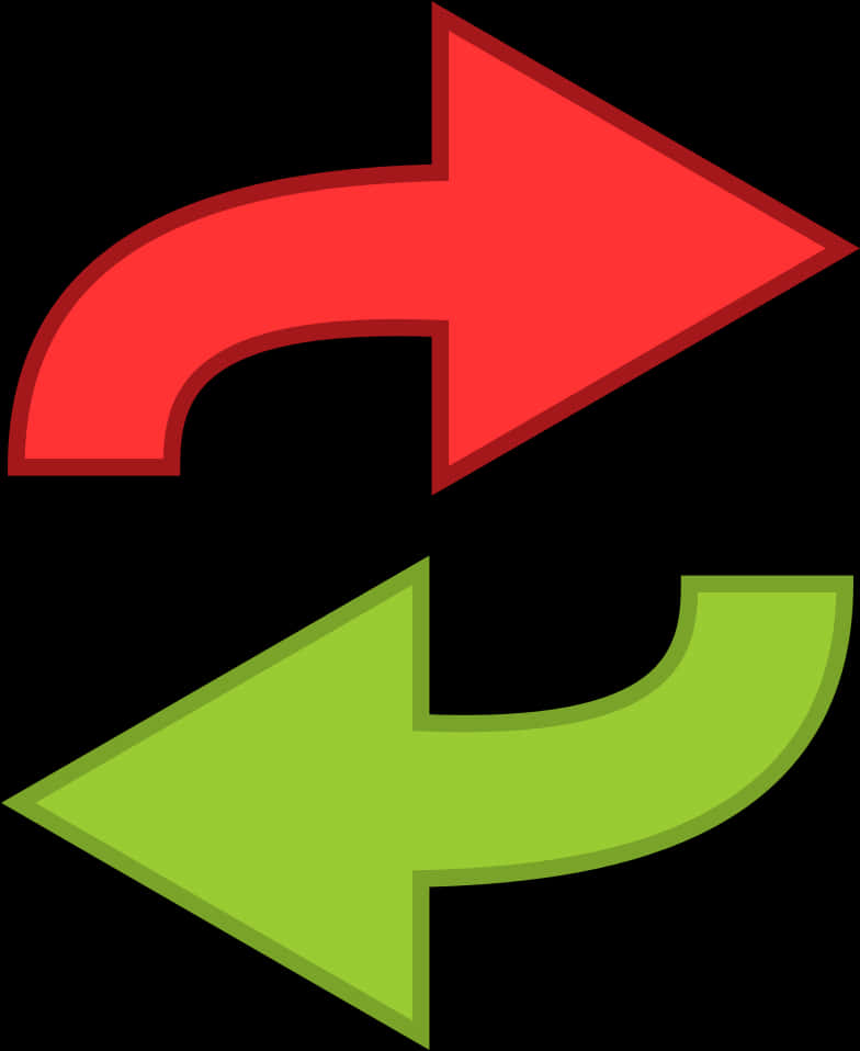 Redand Green Arrows Graphic