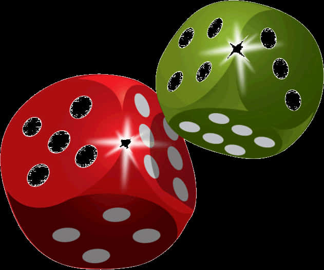 Redand Green Dice Illustration