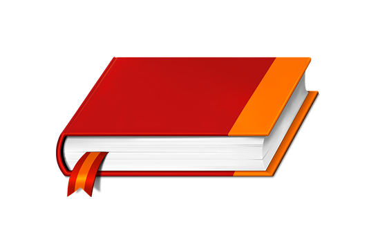 Redand Orange Closed Book