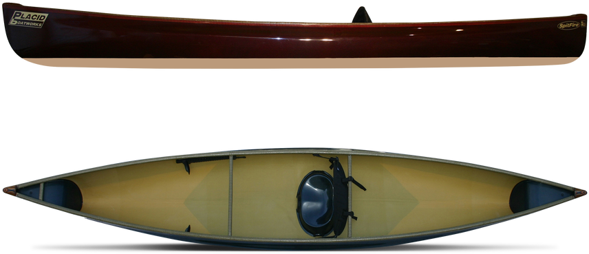 Redand Tan Solo Kayak Topand Side View