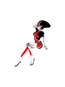 Redand White Anime Character