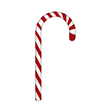 Redand White Candy Caneon Black Background