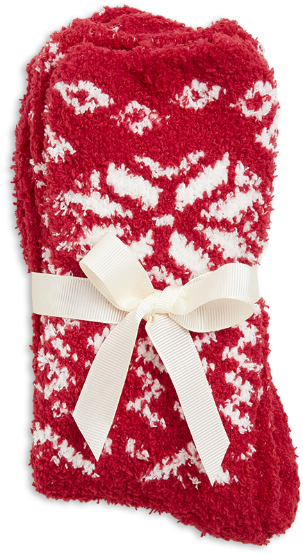 Redand White Fluffy Blanketwith Bow