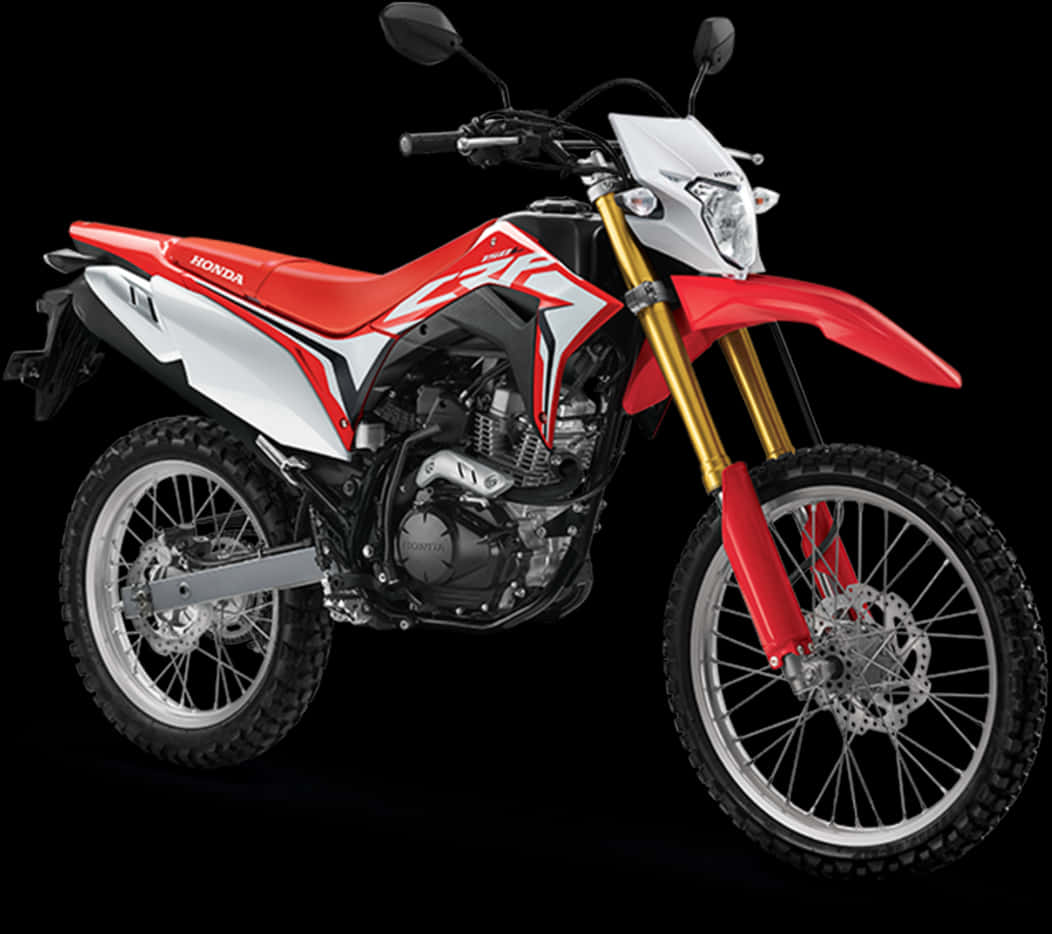 Redand White Honda Dirt Bike