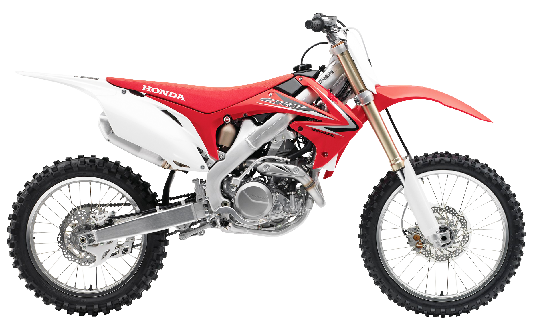 Redand White Honda Motocross Bike