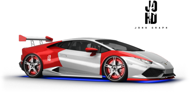 Redand White Lamborghini Huracan Racing Edition