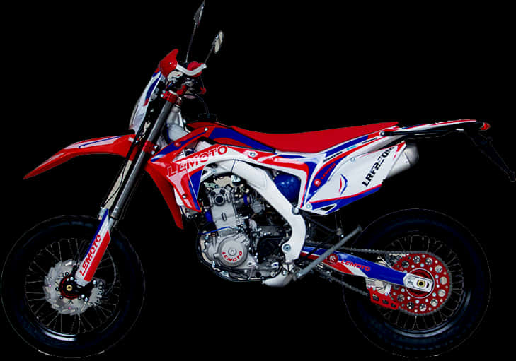 Redand White Offroad Motorcycle