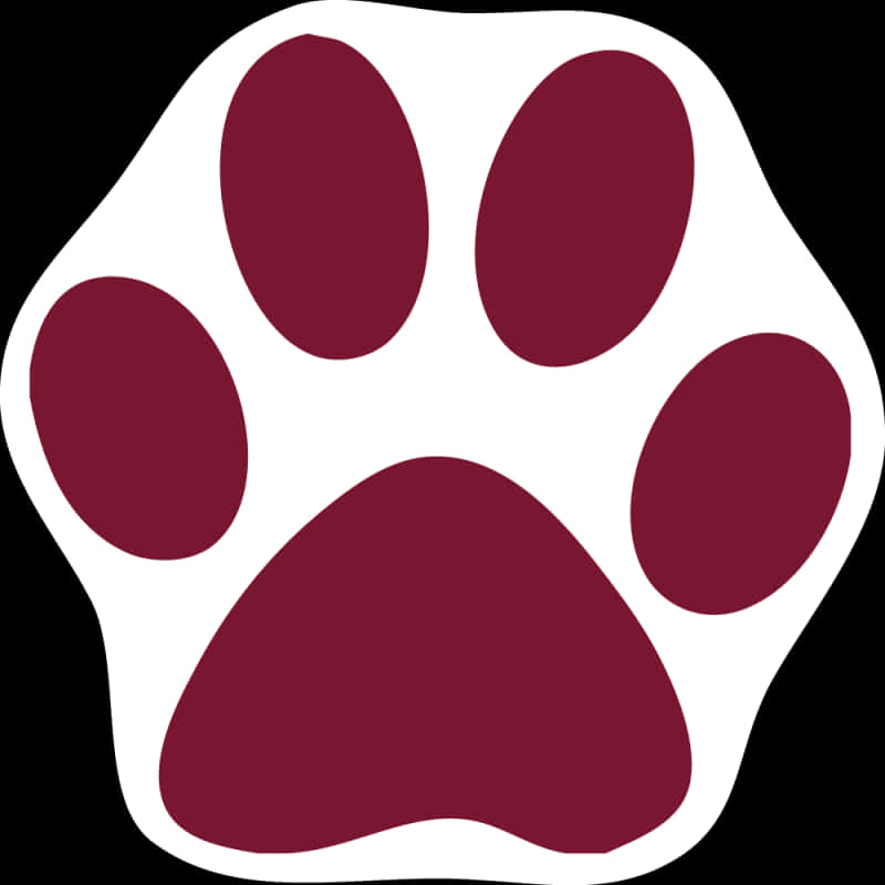 Redand White Paw Print Graphic