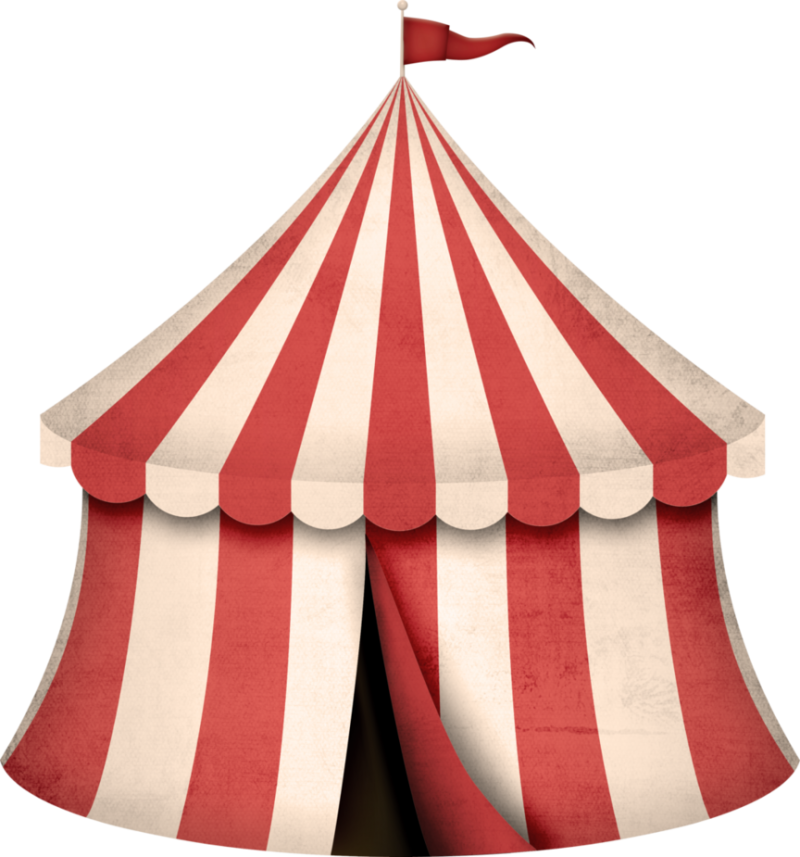 Redand White Striped Circus Tent