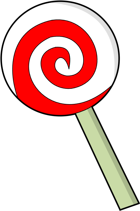 Redand White Swirl Lollipop