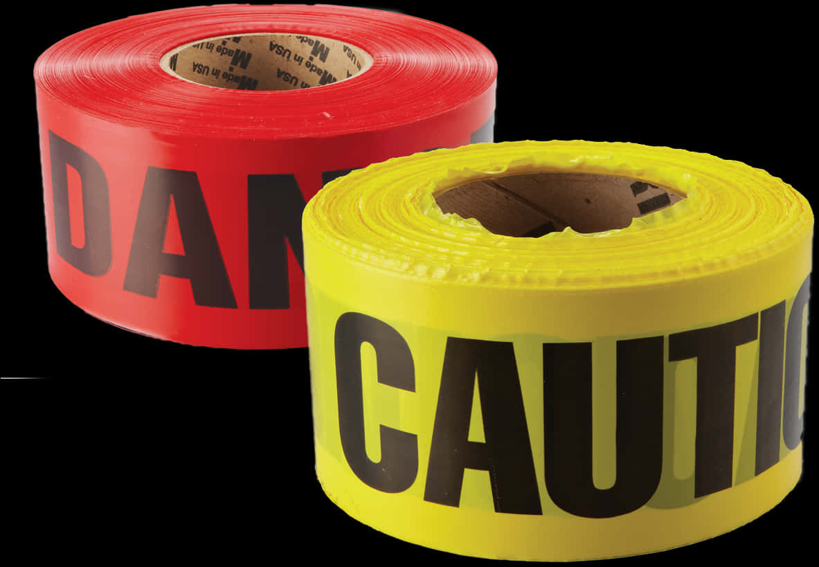 Redand Yellow Caution Tape Rolls