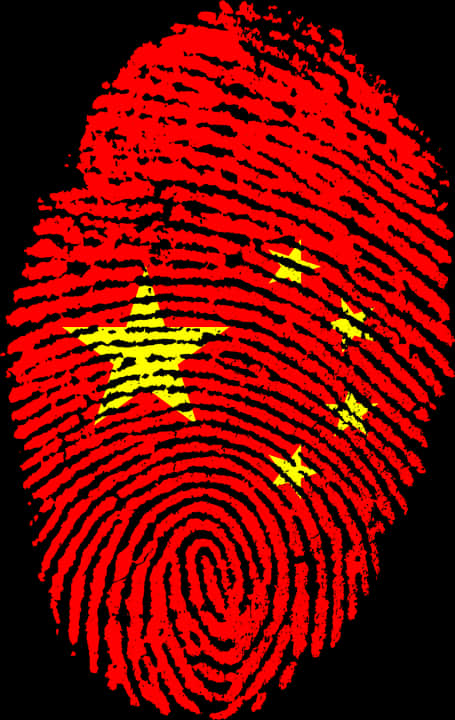 Redand Yellow Fingerprint Pattern