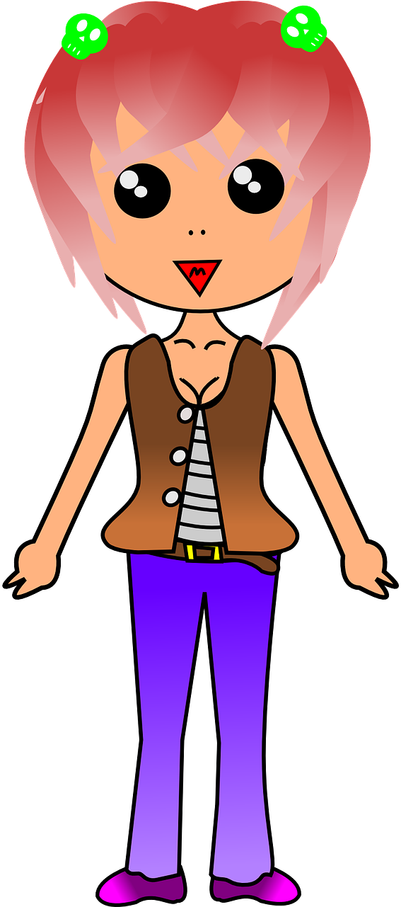 Redhead Anime Character Illustration
