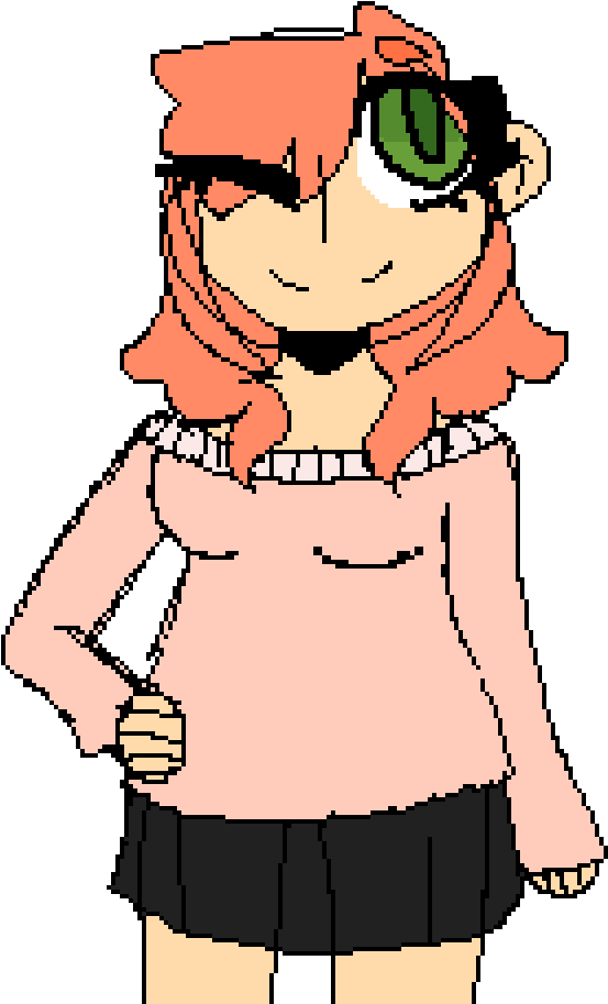 Redhead Anime Character Pose