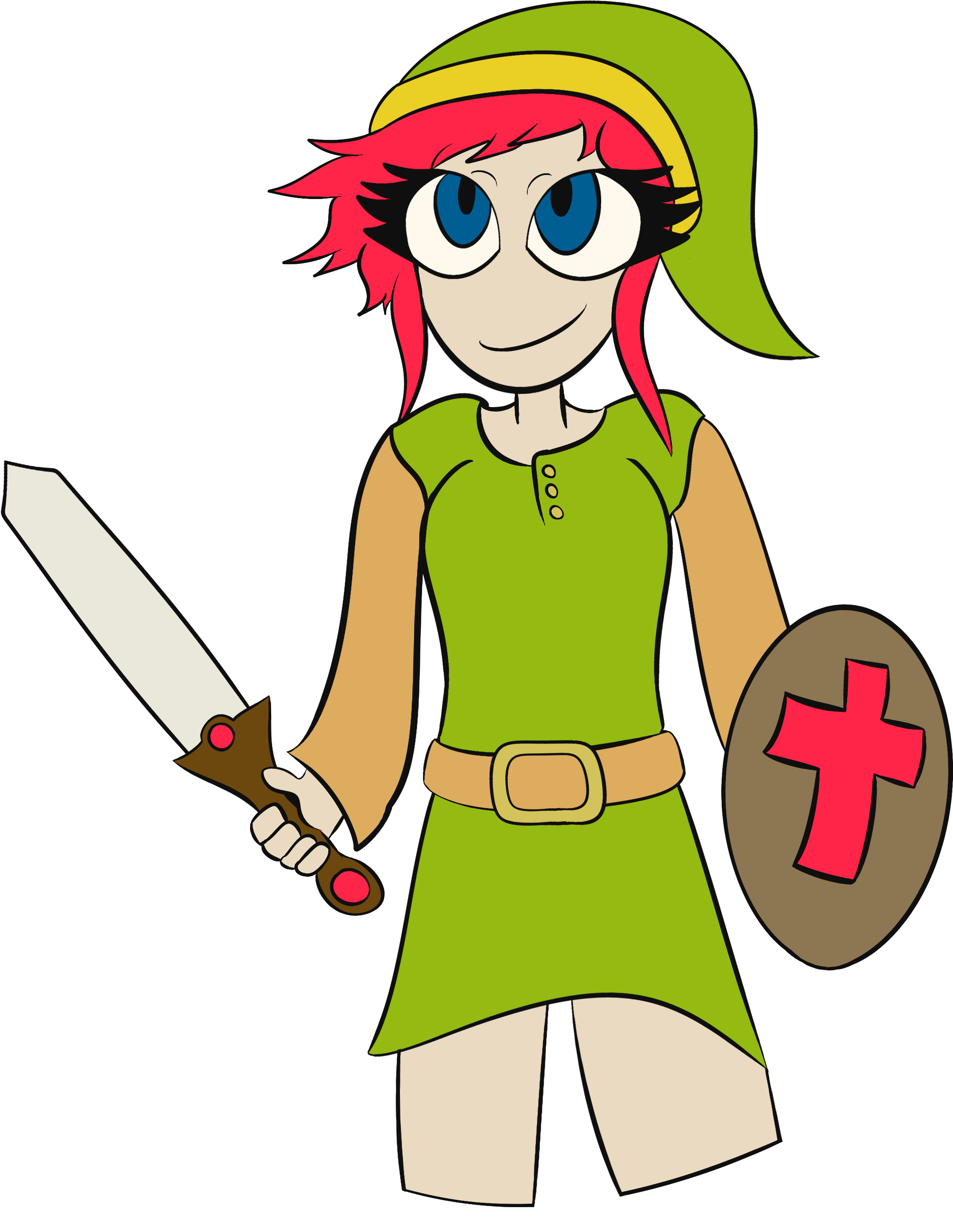 Redhead Anime Warrior Girl