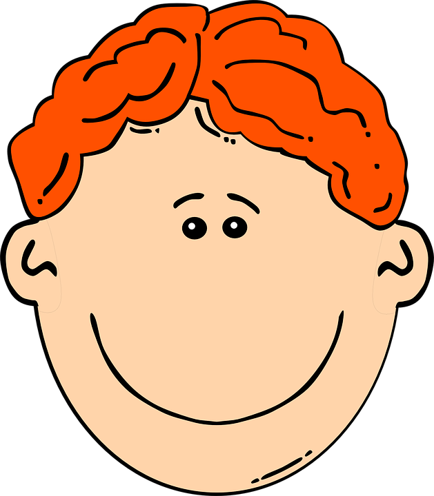 Redhead Cartoon Character Smiling