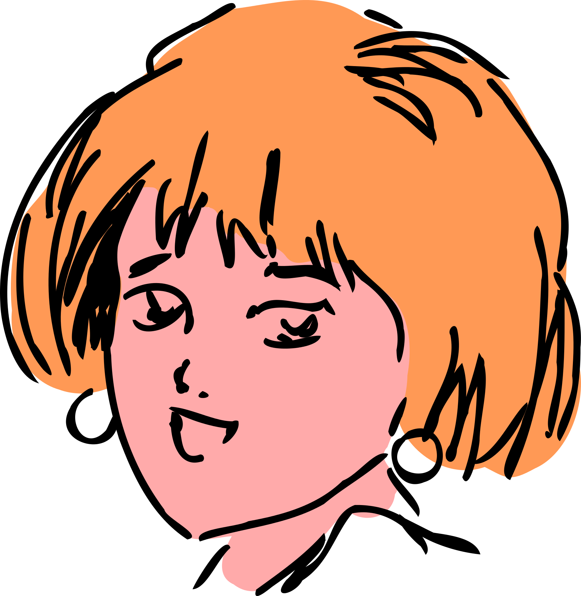 Redhead Cartoon Portrait