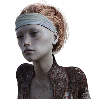 Redheaded Female Mannequinwith Headband