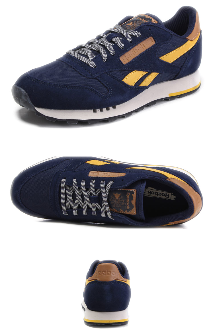 Reebok Classic Navy Yellow Sneakers