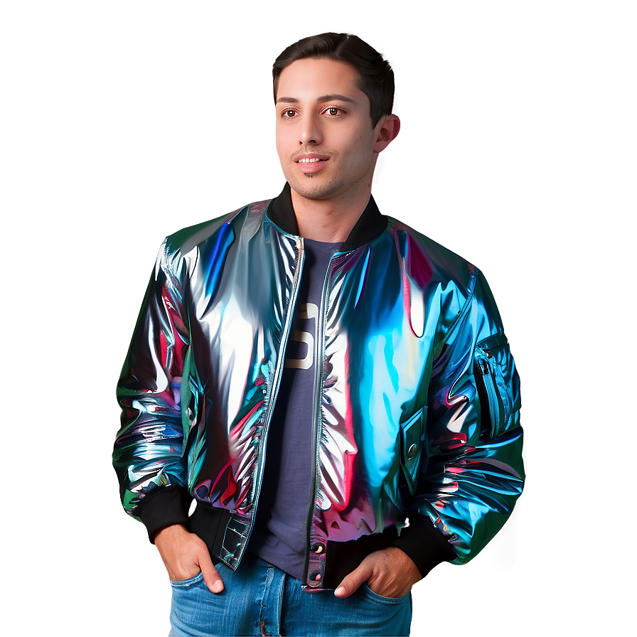 Reflective Bomber Jacket Night Png Iyp