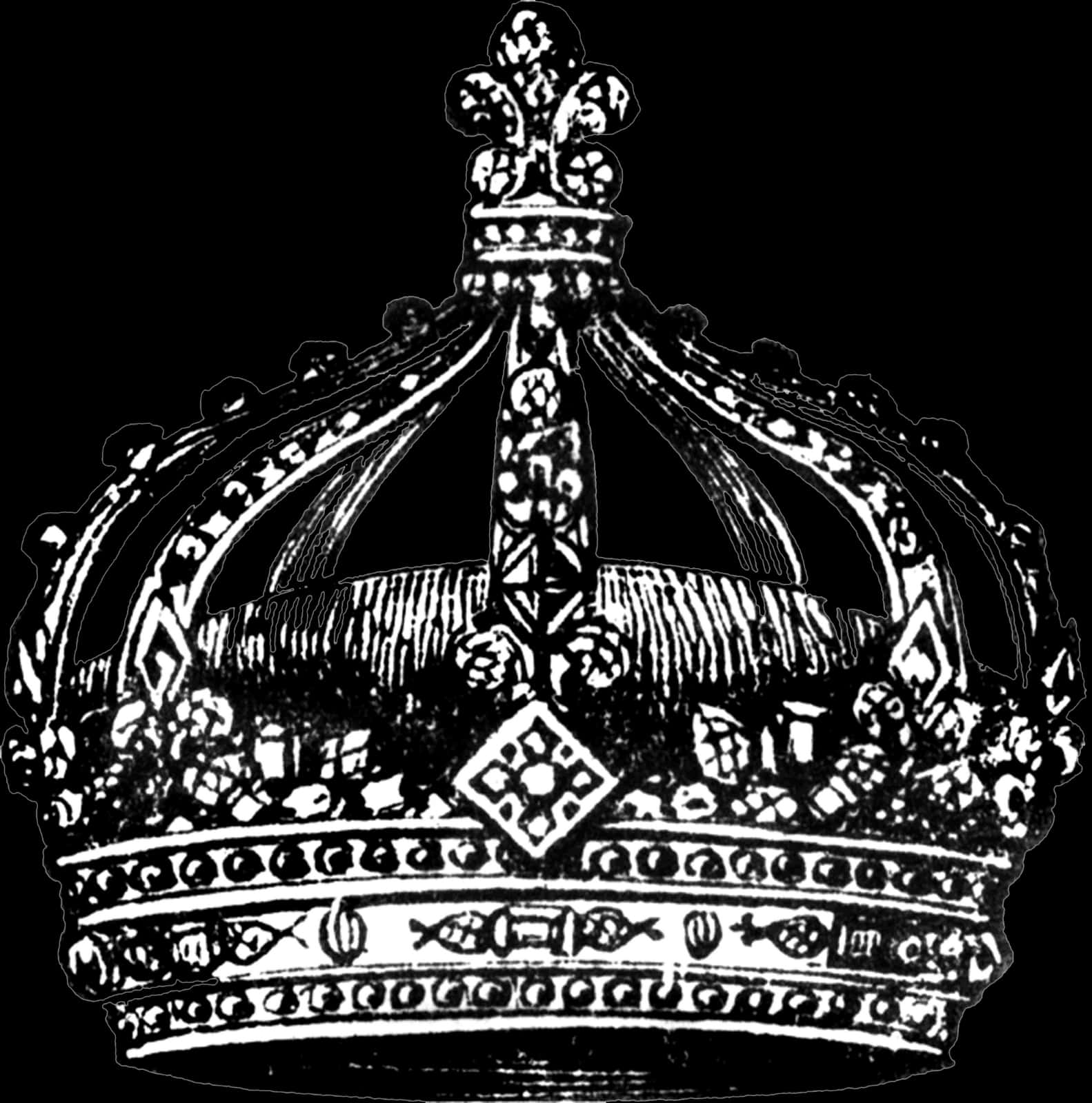 Regal Black Crown Illustration