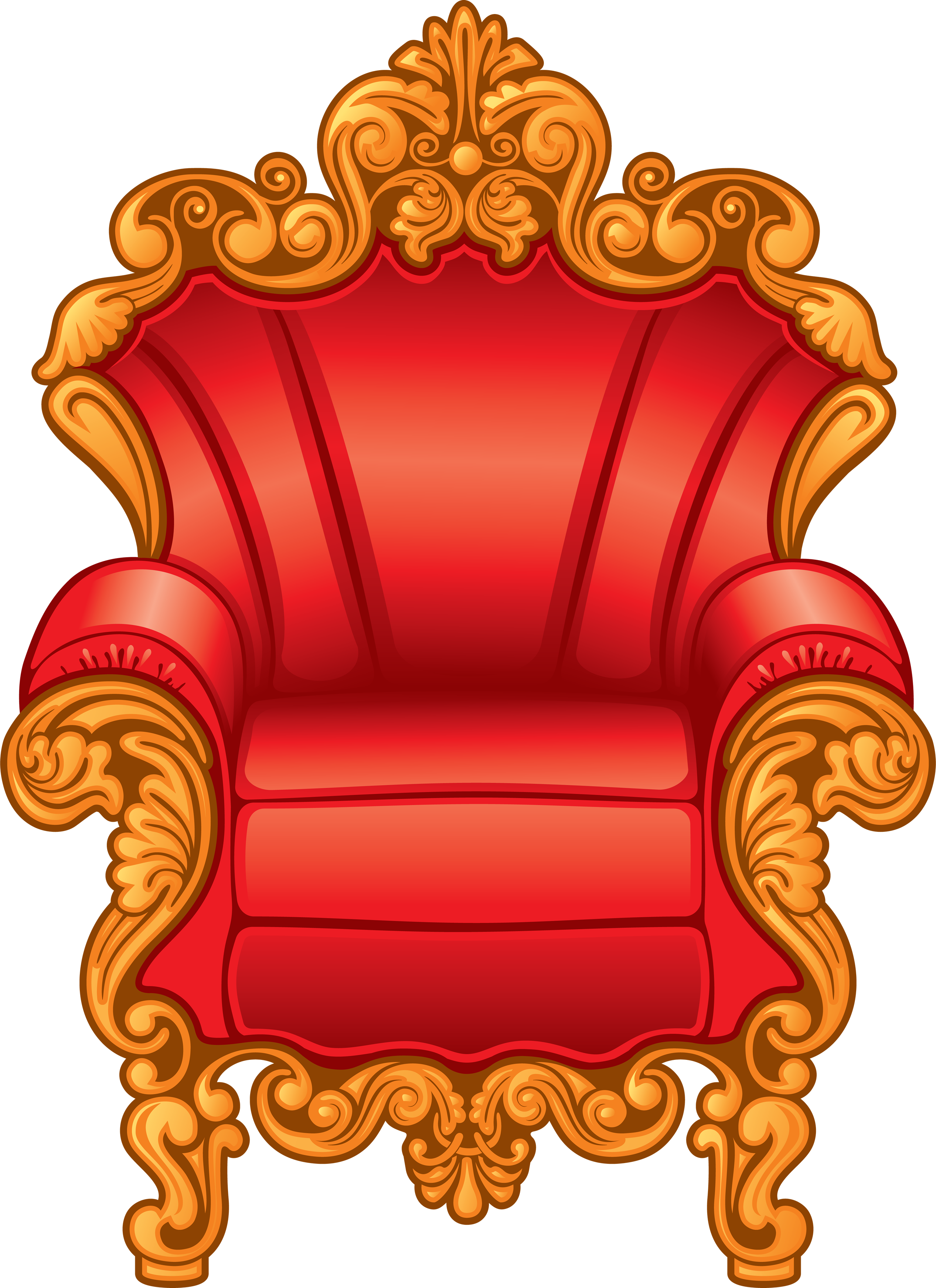 Regal Red Golden Throne Illustration