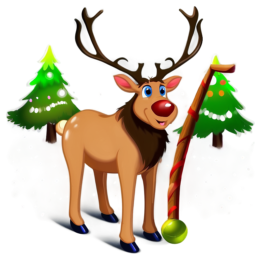 Reindeer Cartoon Png 05032024