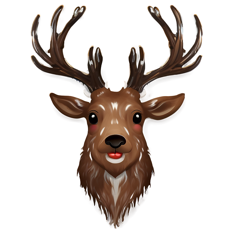 Reindeer Face Mask Png 96