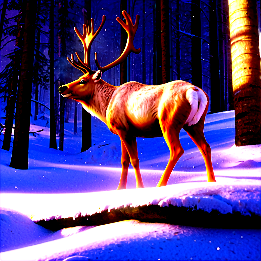 Reindeer In Forest Png Sdj59