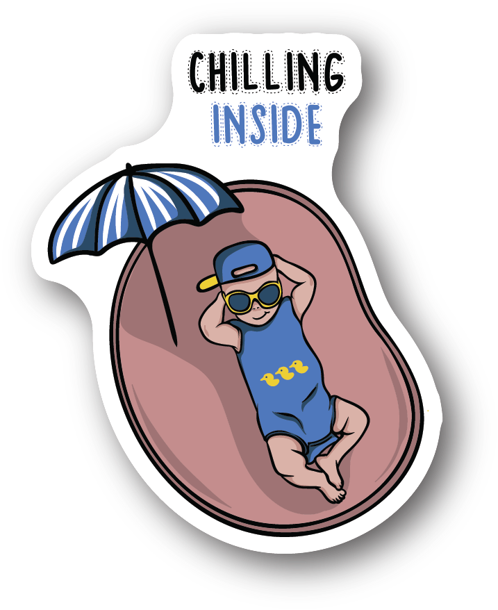 Relaxed Baby Womb Illustration