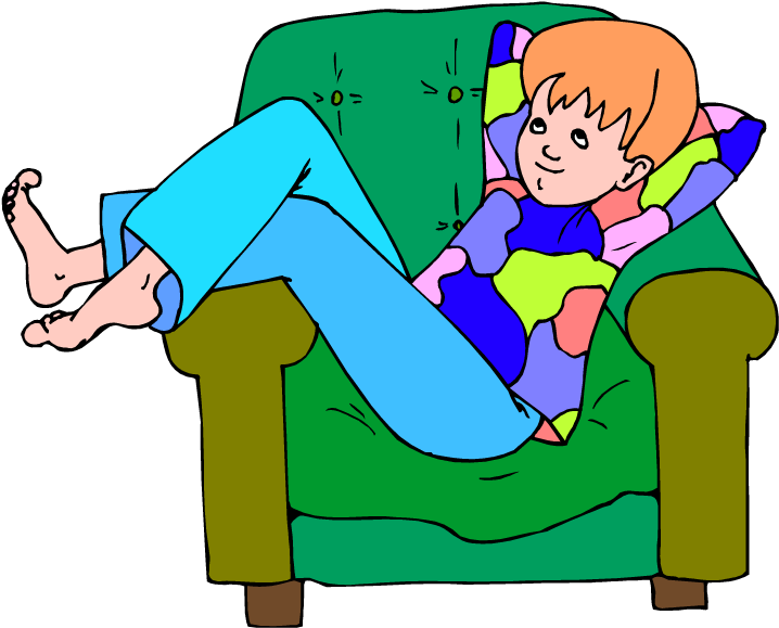 Relaxed Child On Green Armchair.png