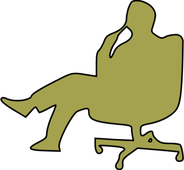 Relaxed Figure Office Chair Silhouette