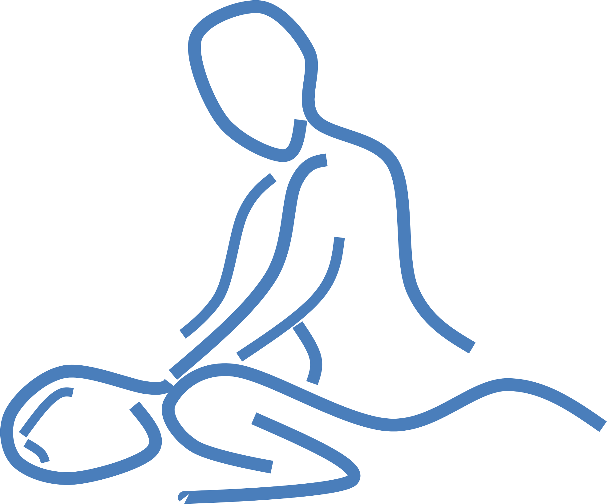 Relaxing Back Massage Illustration