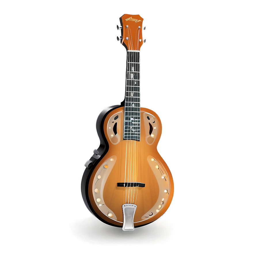 Resonator Guitar Silhouette Png Esn