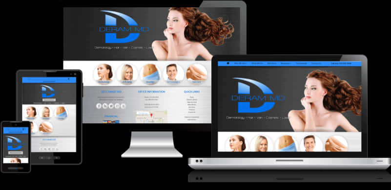 Responsive Web Design Dermatology Website Mockup