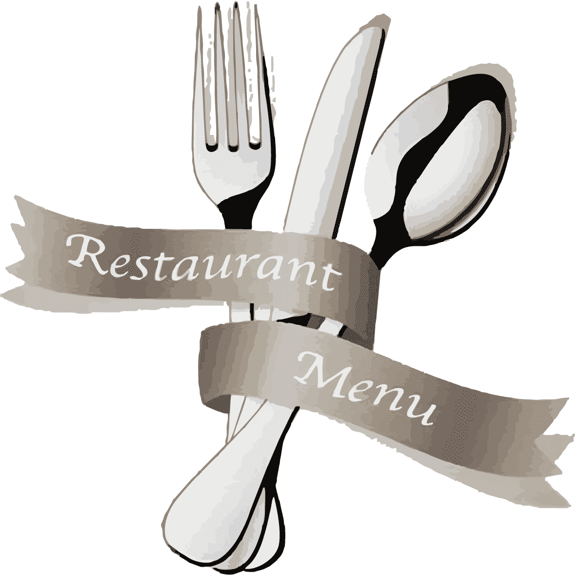 Restaurant Menu Cutlery Graphic