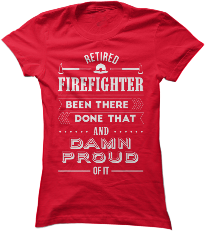 Retired Firefighter Pride Red Tshirt