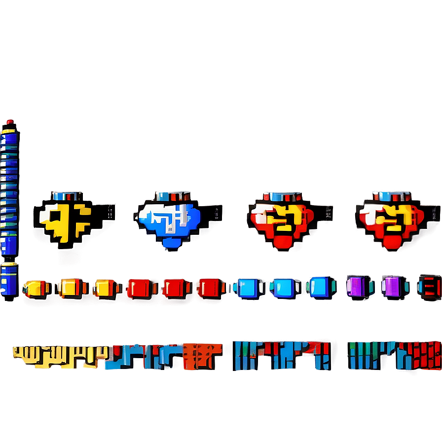 Retro 16 Bit Power-ups Png 06252024