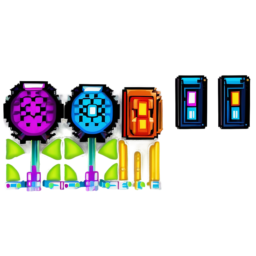 Retro 16 Bit Power-ups Png 06252024