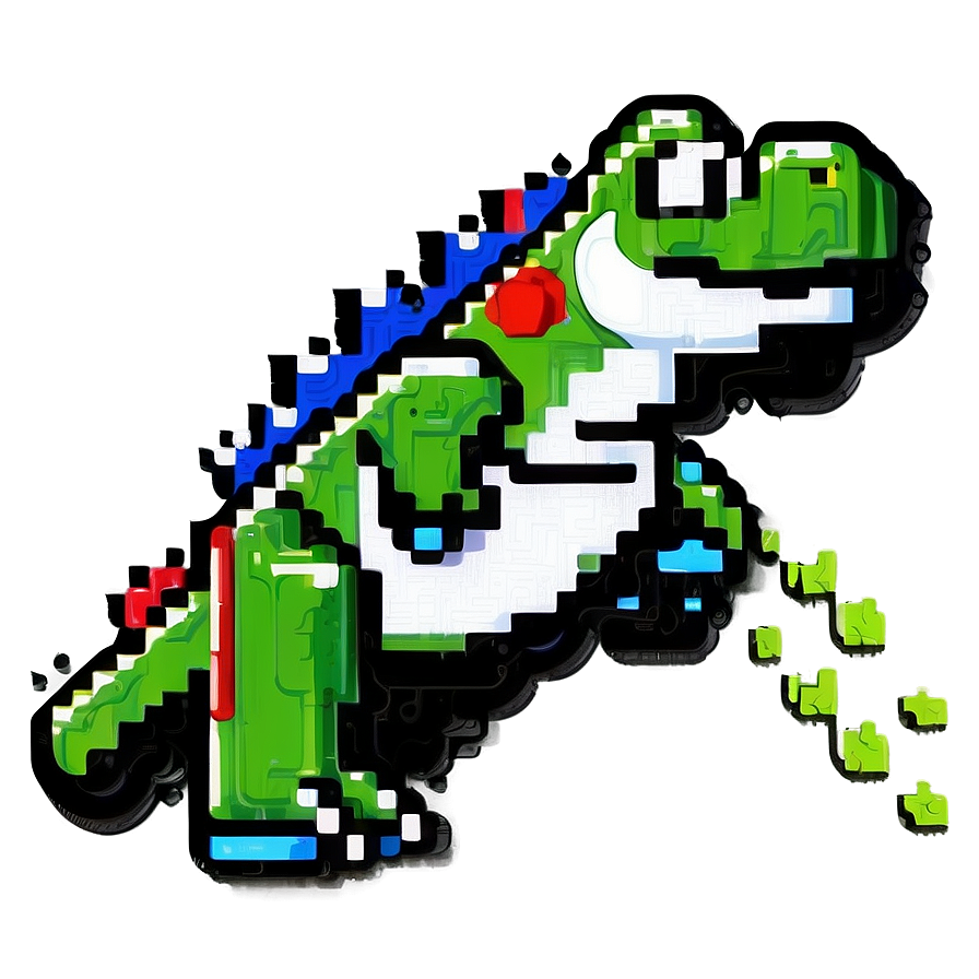 Retro 8-bit Yoshi Png 05232024