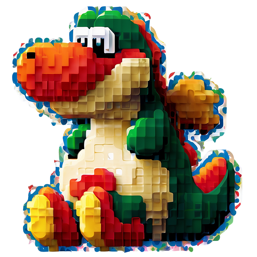 Retro 8-bit Yoshi Png 1